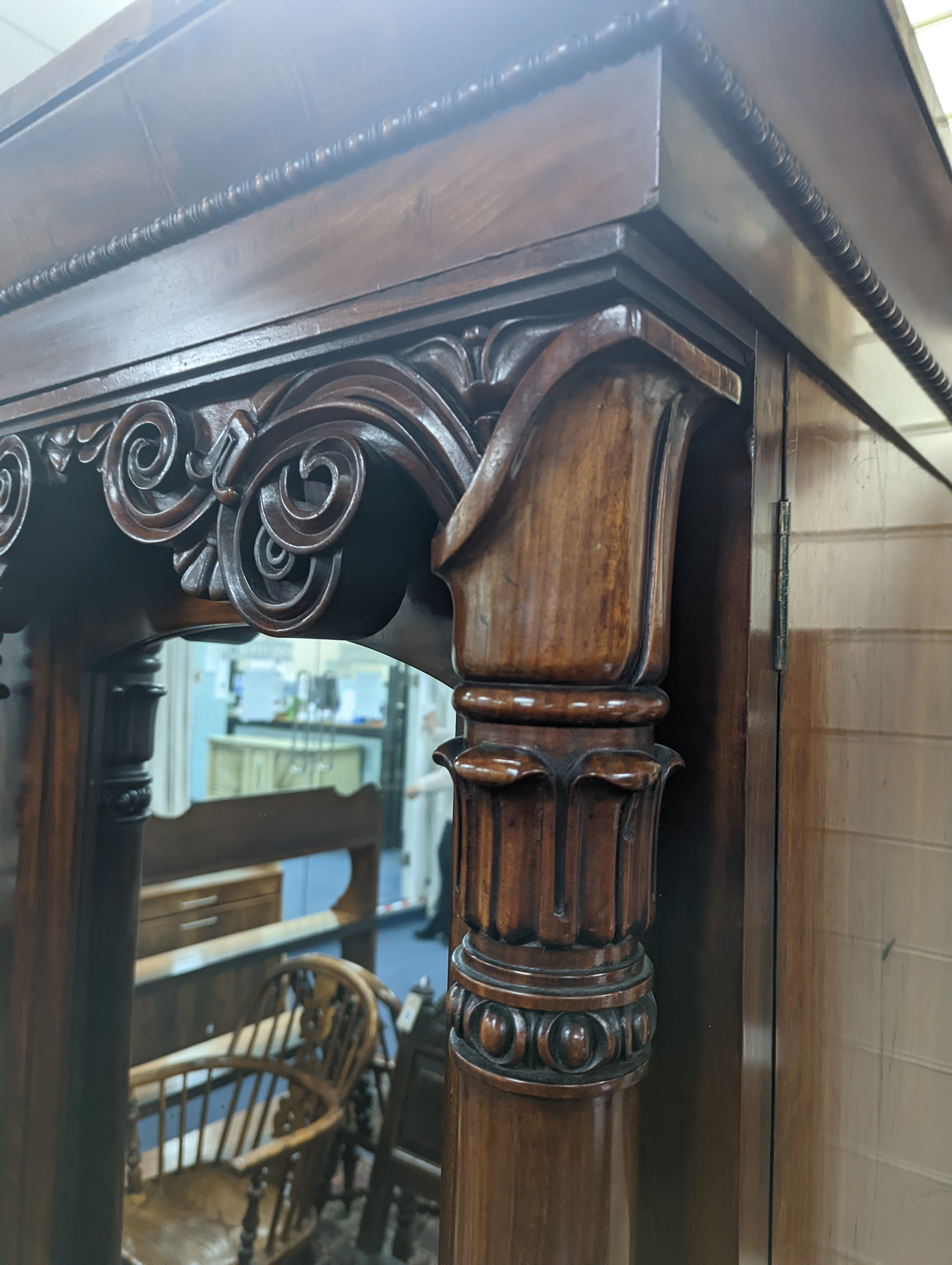 A 17th century Lancashire carved oak side chair, width 47cm, depth 36cm, height 104cm